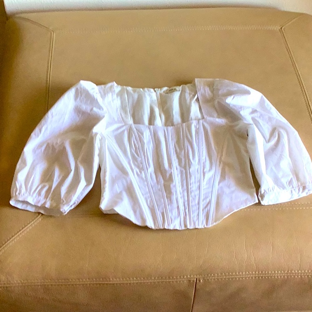 Jason Wu  1/4 sleeve bustier blouse.